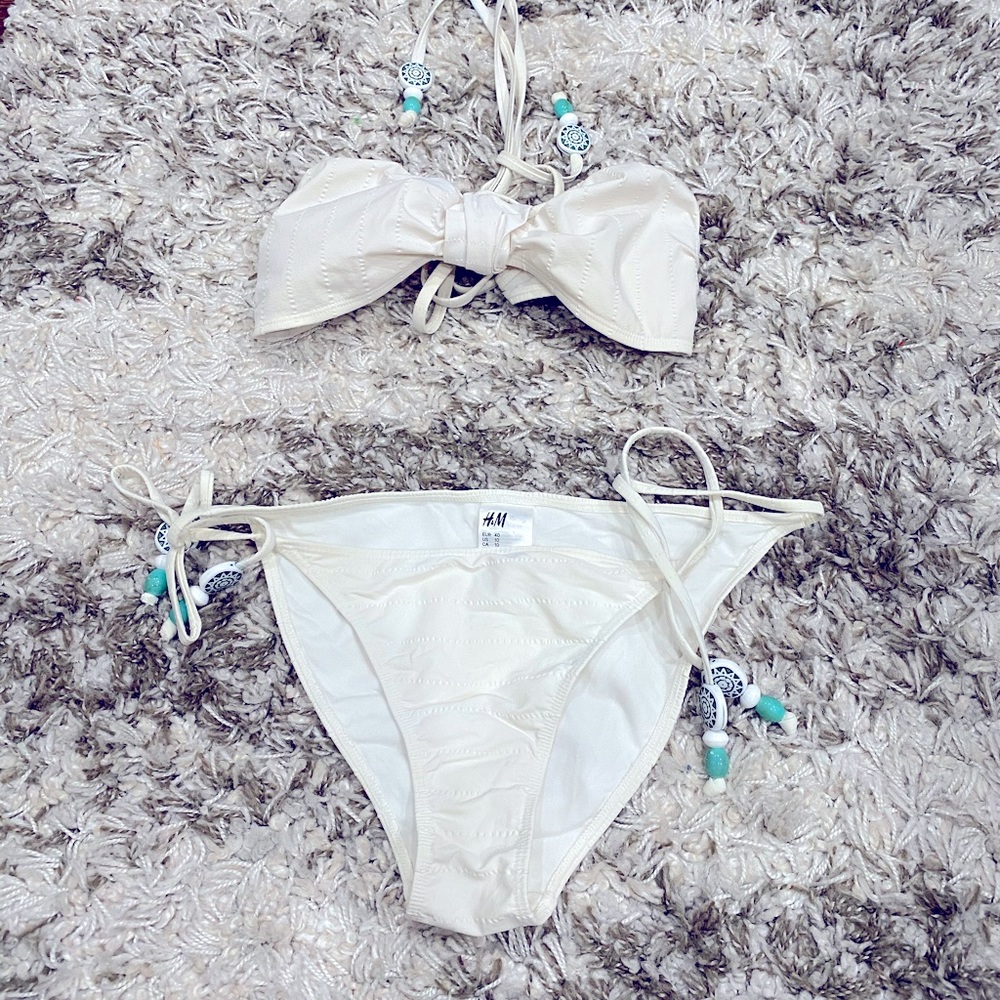 H&M white bikini